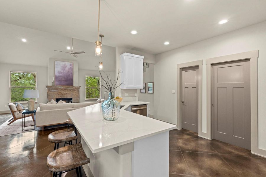 Furnished interior view inside a new home in , Dripping Springs (Image 29).