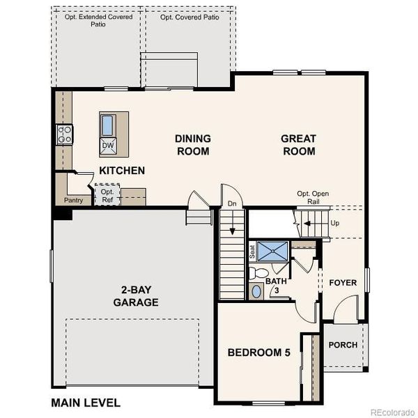 2D floor plan layout of this home in Sweetgrass, Dacono, CO (Image 4).