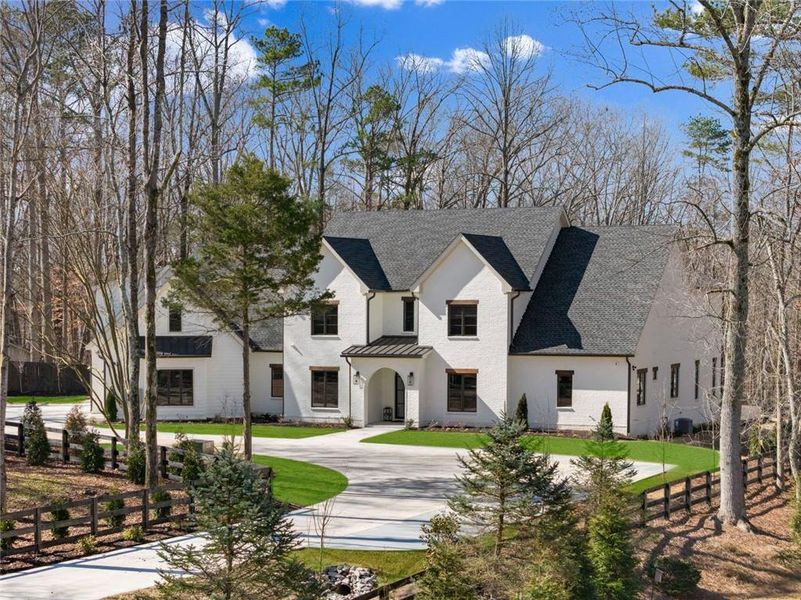 Front exterior of a new home in , Alpharetta, GA, highlighting curb appeal (Image 27).