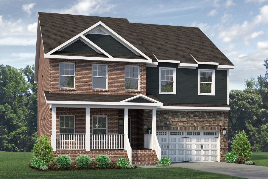 Representative exterior photo of a completed home built from the Kendall Lux by Keystone Homes NC in Weybridge, Burlington, NC (Image 34).