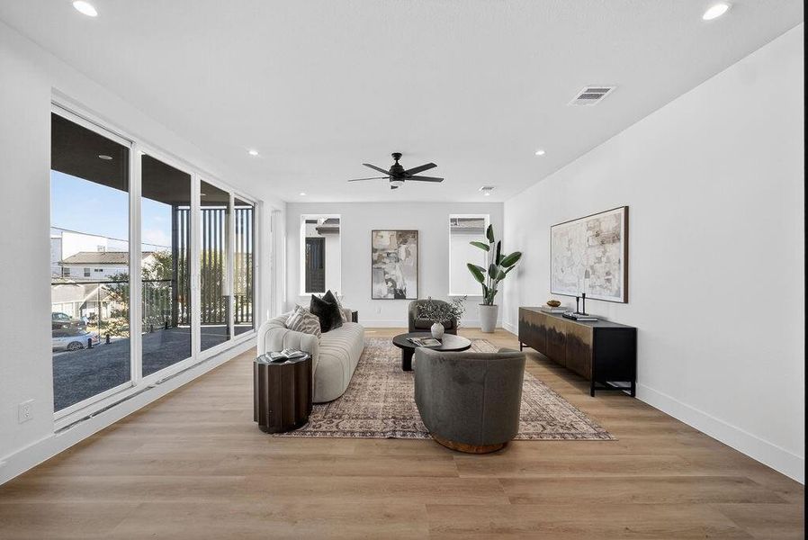 Furnished interior view inside a new home in , Dallas (Image 29).