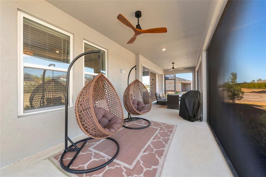 Exterior details and patio area of a home in Skye Ranch Community Group Page, Sarasota (Image 31).