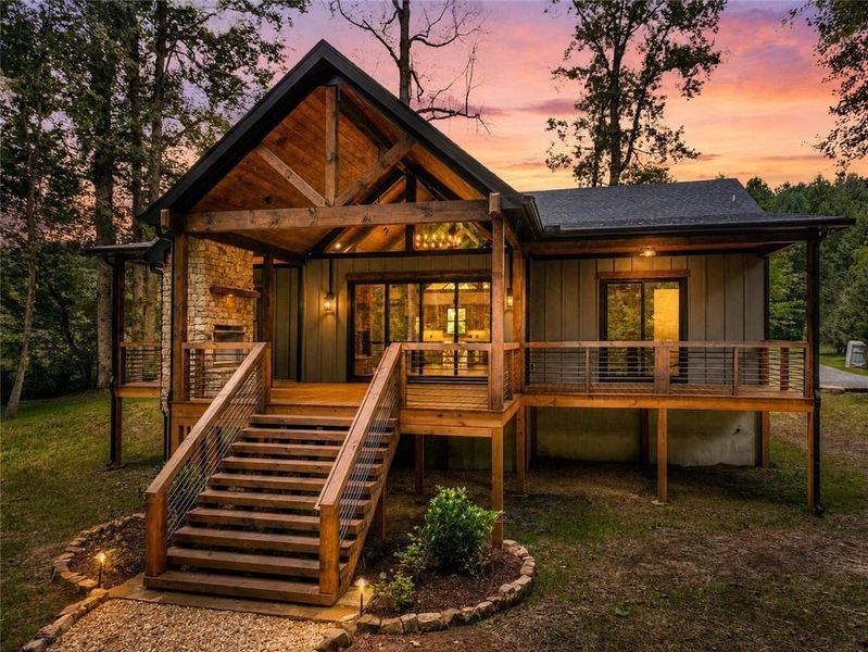 Exterior details and patio area of a home in , Ellijay (Image 25).