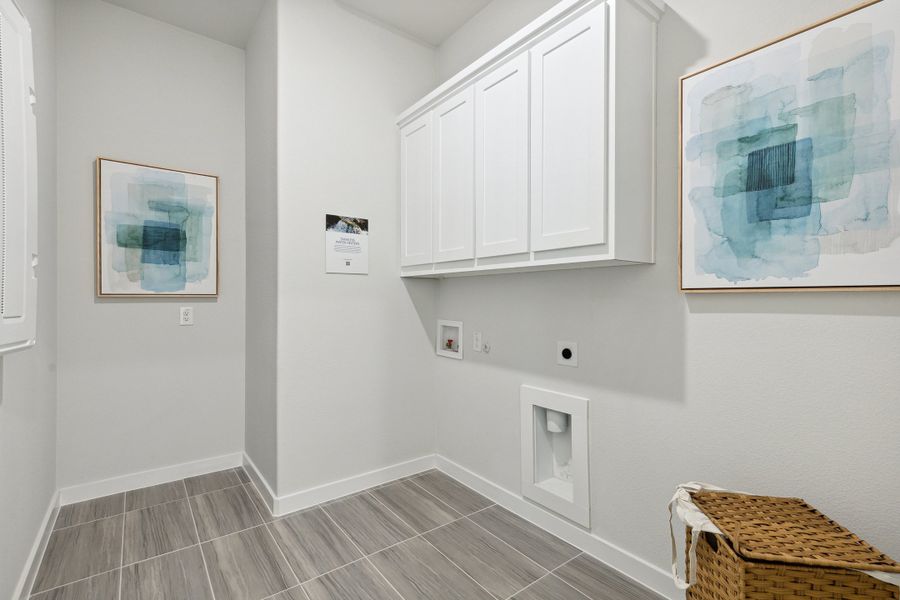 Utility Room in the Monet II home plan by Trophy Signature Homes – REPRESENTATIVE PHOTO