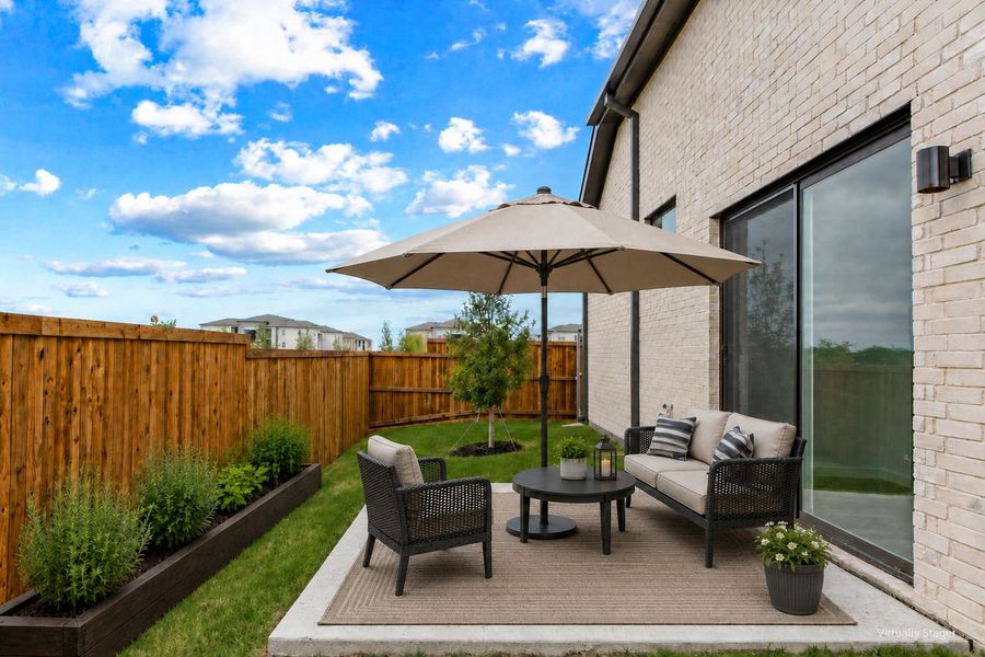 Exterior details and patio area of a home in Willow Grove Single-Family Homes, Melissa (Image 35). Exterior details and patio area of a home in Willow Grove Single-Family Homes, Melissa (Image 35).