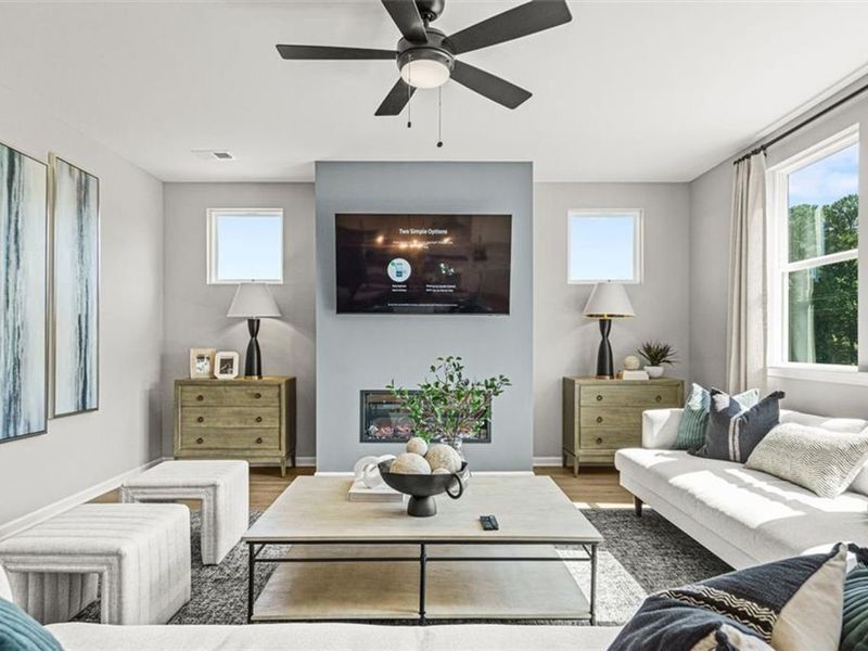 Furnished interior view inside a new home in Wehunt Meadows, Hoschton (Image 12).