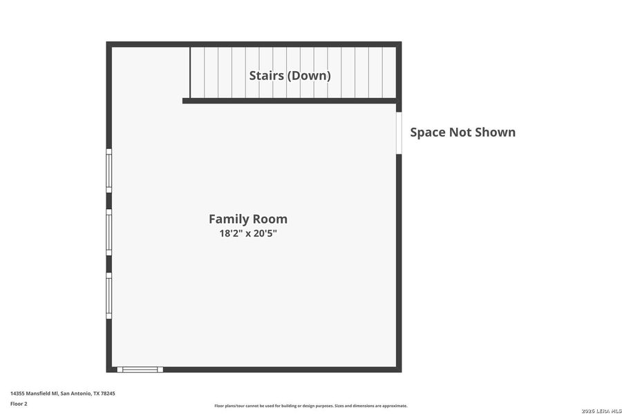 2D floor plan layout of this home in Brookmill, San Antonio, TX (Image 4).