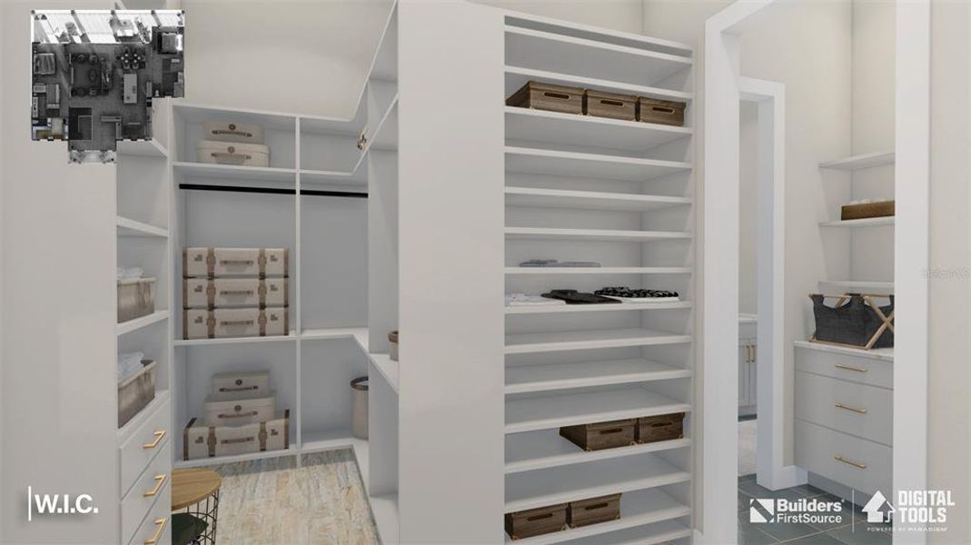 Primary closet rendering