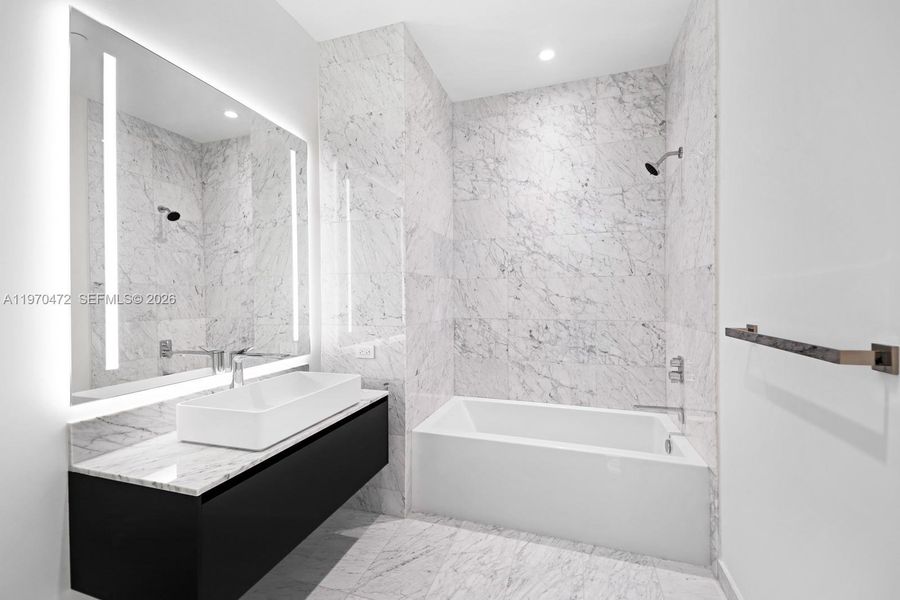 Furnished interior view inside a new home in , Miami (Image 12).