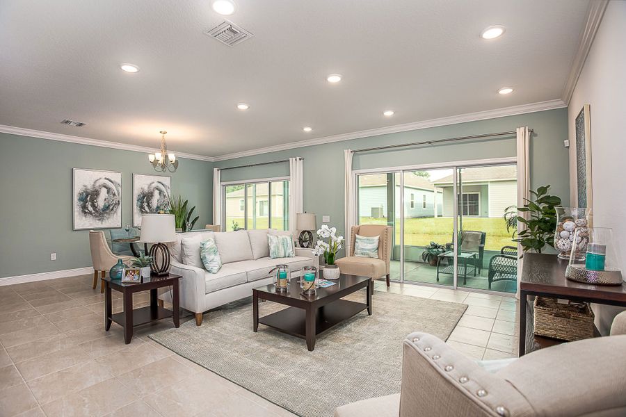 Furnished interior view inside a new home in Enclave At Seminole Palms, Palm Coast (Image 25).