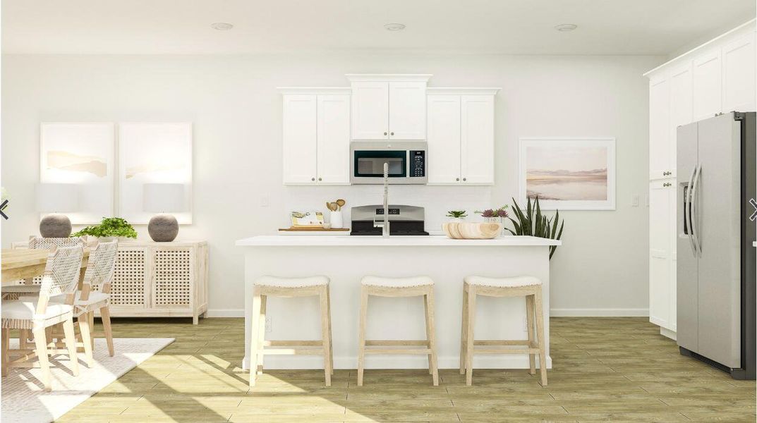 Furnished interior view inside a new home in Horizons at Carnes Crossroads | 55+, Summerville (Image 3).