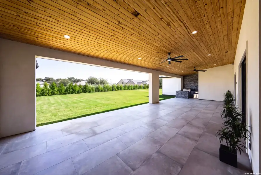 Exterior details and patio area of a home in , San Antonio (Image 46).