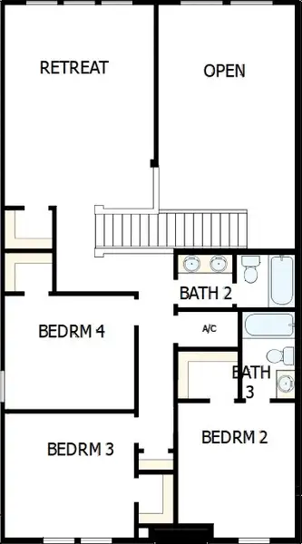 2D floor plan layout of this home in Lakeview Crossing – Tradition Series, Sarasota, FL (Image 3). 2D floor plan layout of this home in Lakeview Crossing – Tradition Series, Sarasota, FL (Image 3).