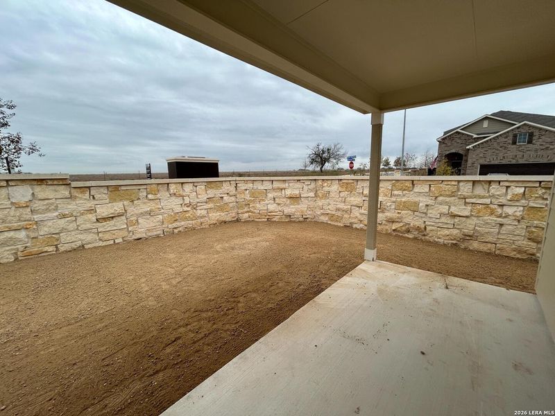 Exterior details and patio area of a home in Meadows at Hennersby Hollow 40's, San Antonio (Image 3). Exterior details and patio area of a home in Meadows at Hennersby Hollow 40's, San Antonio (Image 3).