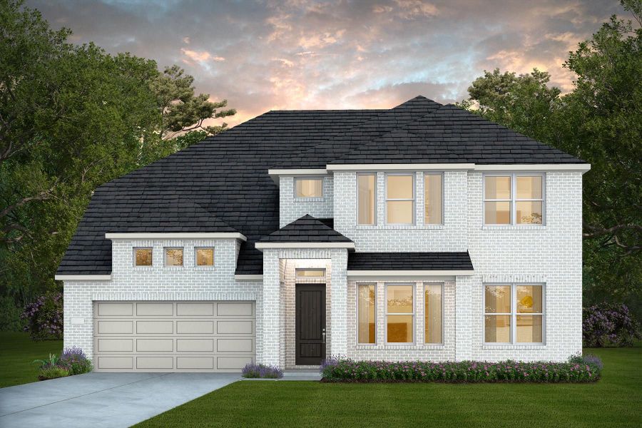 Representative exterior photo of a completed home built from the Electra by Pulte Homes in Katy Court, Katy, TX (Image 8). Representative exterior photo of a completed home built from the Electra by Pulte Homes in Katy Court, Katy, TX (Image 8).