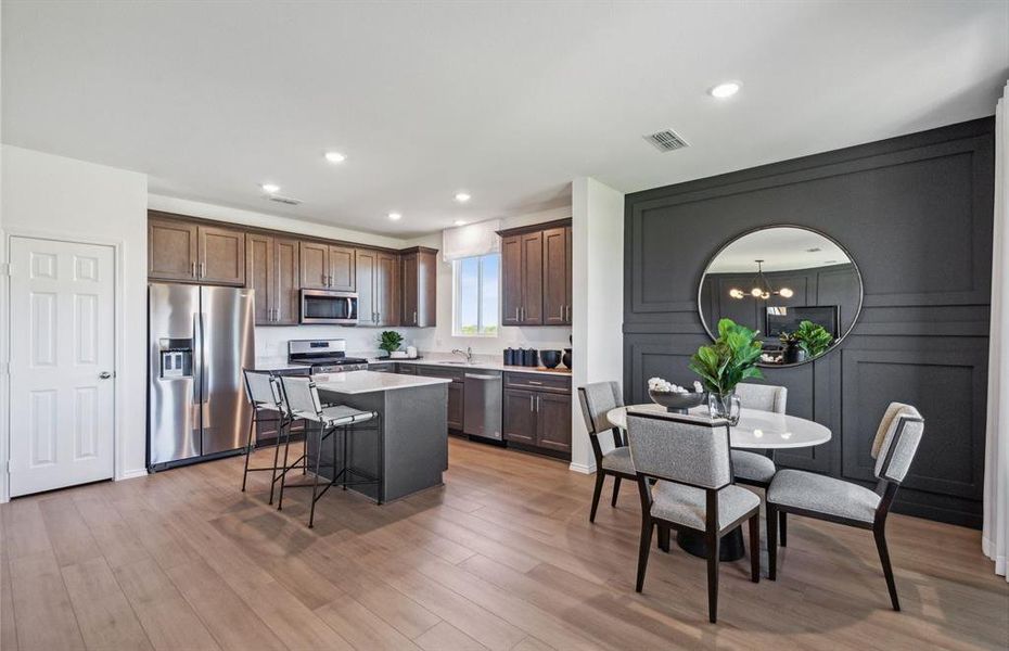 *Model Representation - Dining nook off kitchen with large windows *Model Representation - Dining nook off kitchen with large windows
