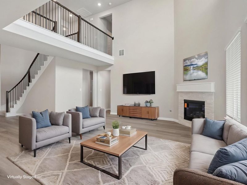 Furnished interior view inside a new home in Massey Oaks - Estate Series, Pearland (Image 15).