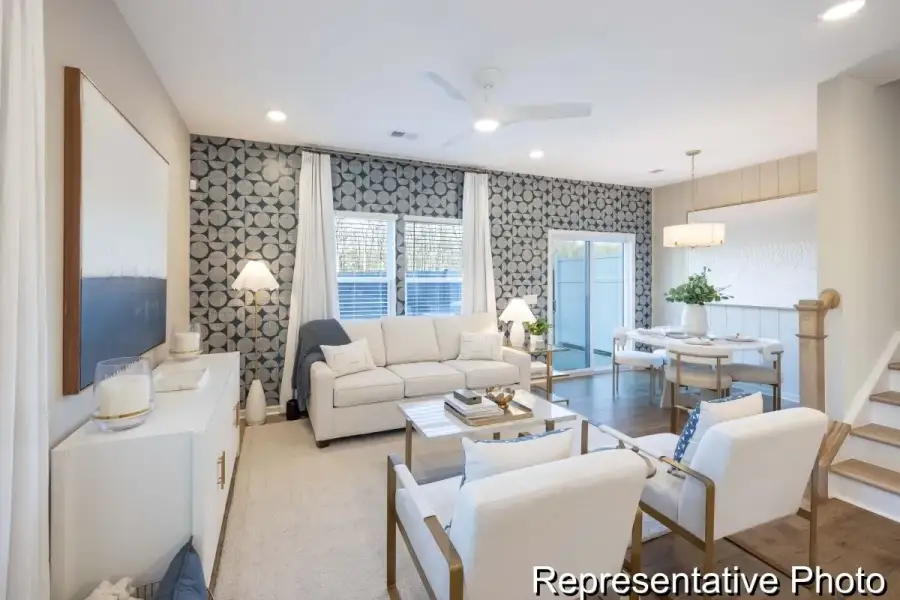 Furnished interior view inside a new home in Village Heights TH, Greensboro (Image 6).