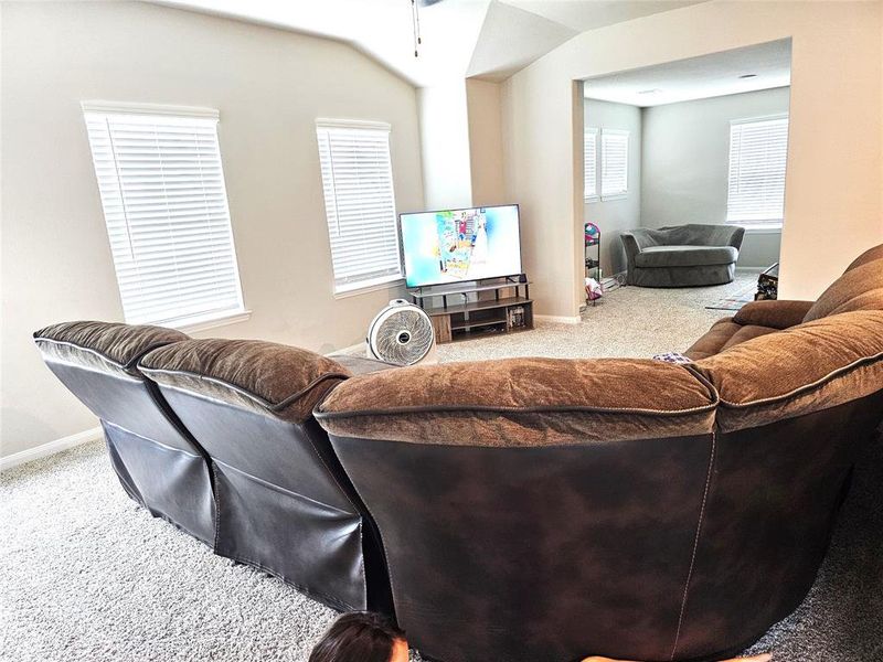 Upstairs entertainment room