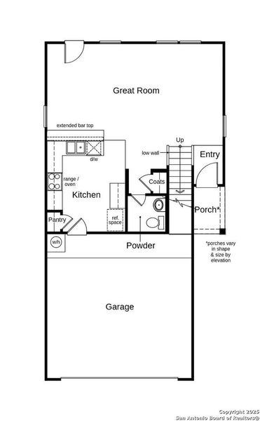 2D floor plan layout of this home in Spanish Trails Villas, San Antonio, TX (Image 5).