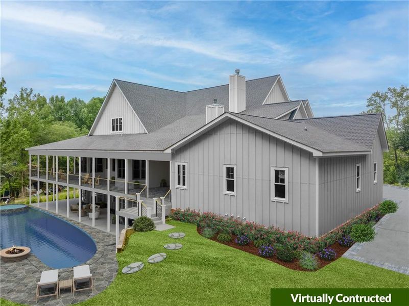 Front exterior of a new home in , Canton, GA, highlighting curb appeal (Image 1). Front exterior of a new home in , Canton, GA, highlighting curb appeal (Image 1).