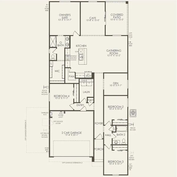 2D floor plan layout of this home in Festival Foothills, Buckeye, AZ (Image 4). 2D floor plan layout of this home in Festival Foothills, Buckeye, AZ (Image 4).