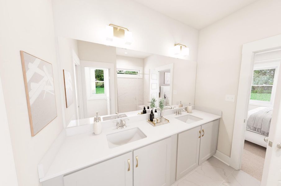 Representative furnished interior of a home built from the Morning Coffee by Garman Homes in McConnell Ridge, McLeansville (Image 4).
