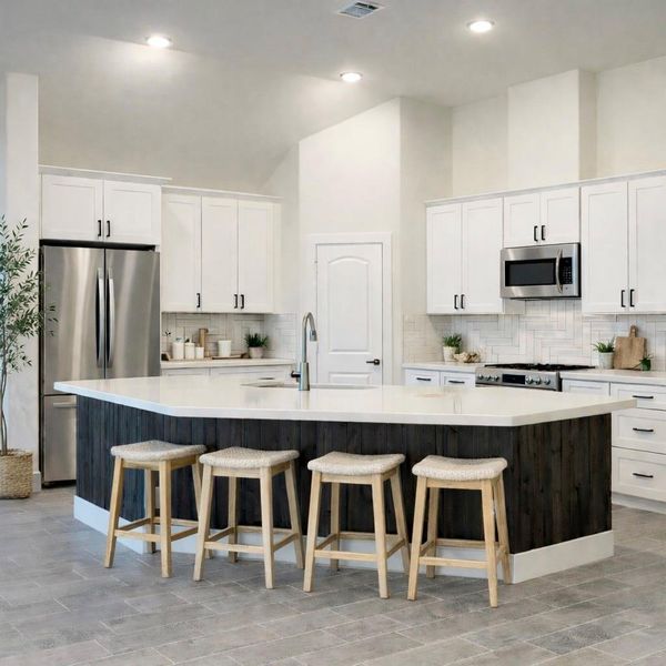Inviting kitchen. (Virtually staged,refrigerator not included)