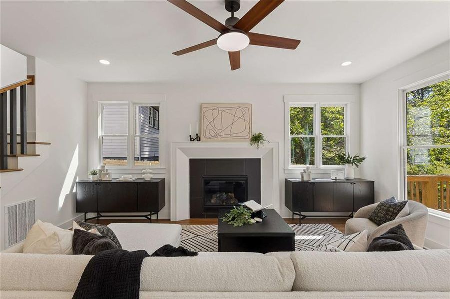 Furnished interior view inside a new home in , Atlanta (Image 49). Furnished interior view inside a new home in , Atlanta (Image 49).