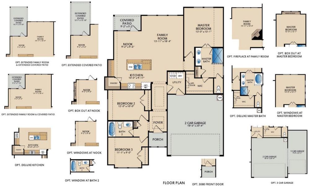 2D floor plan layout for the Trenton by Pacesetter Homes in Keeneland, Aubrey, TX (Image 4).