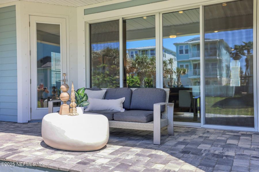 Exterior details and patio area of a home in Seaside Vista, St. Augustine (Image 27).