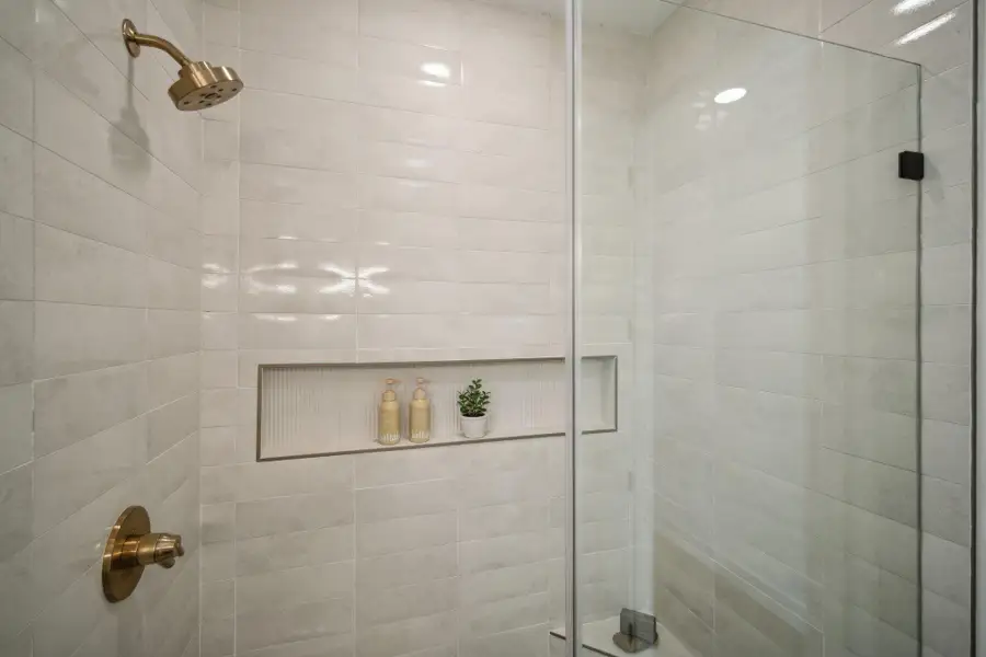 Bathroom with a shower stall