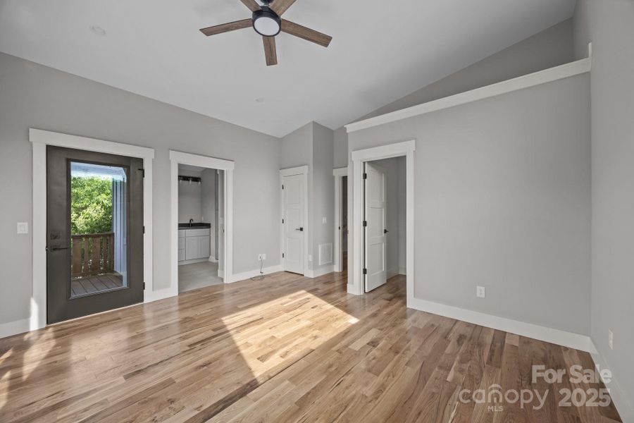 Primary bedroom has it's own porch with city views Primary bedroom has it's own porch with city views