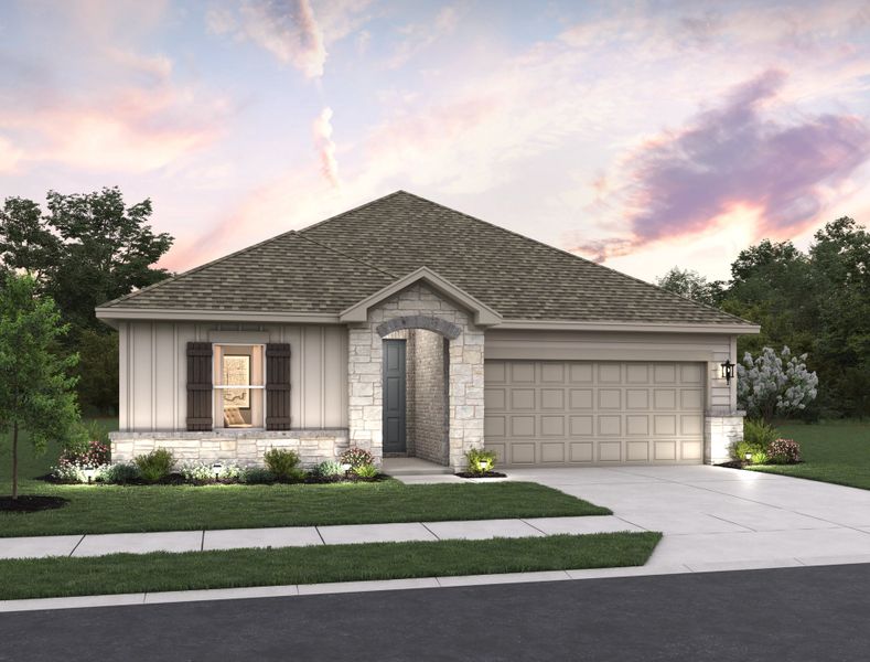 Representative exterior photo of a completed home built from the Makenzie by Ashton Woods in Hennersby Hollow, San Antonio, TX (Image 20).