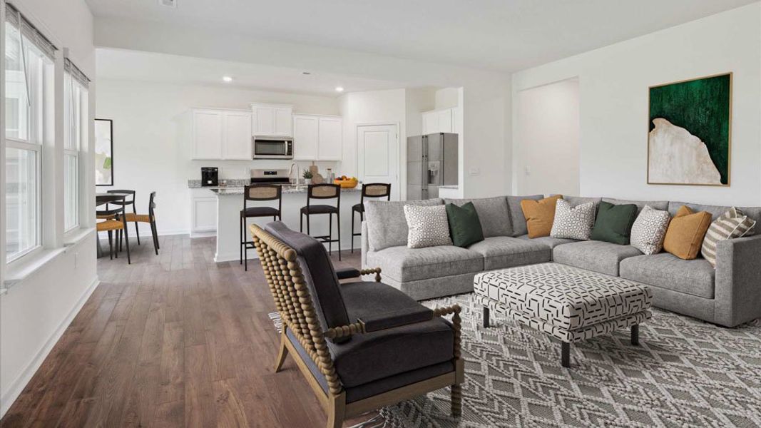 Furnished interior view inside a new home in Catlett Cove, Knoxville (Image 4).