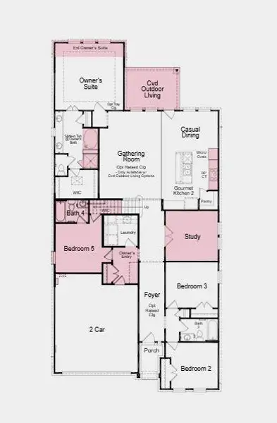 Structural Options Added Include: Gourmet Kitchen, Study, 8' Entry Doors, Extended Primary Suite, and Covered Outdoor Living