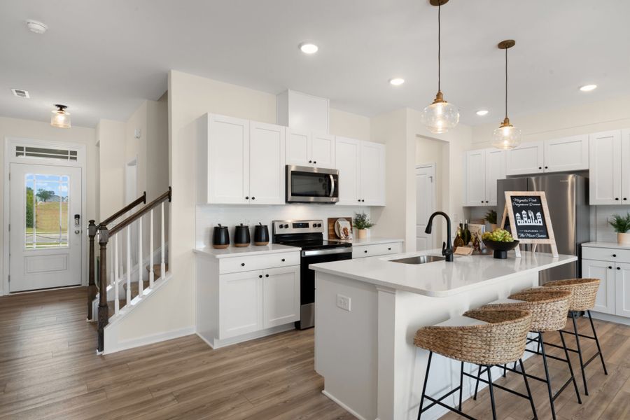 Representative furnished interior of a home built from the Bryce by Mattamy Homes in Magnolia Park Townes, Garner (Image 12).
