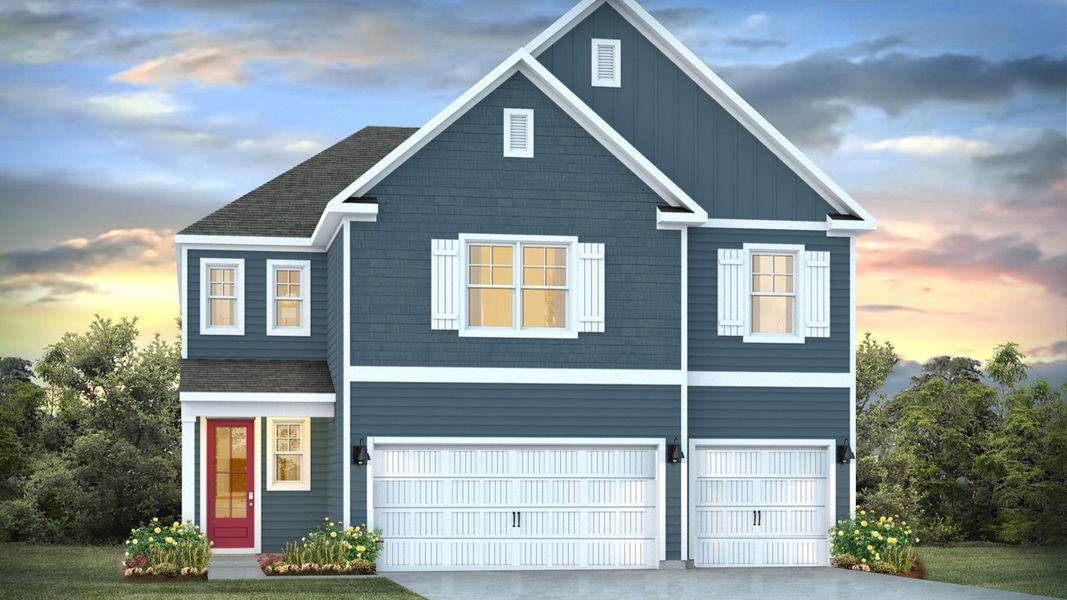 Representative exterior photo of a completed home built from the Glencoe by D.R. Horton in The Grove at Blake Farm, Wilmington, NC (Image 2). Representative exterior photo of a completed home built from the Glencoe by D.R. Horton in The Grove at Blake Farm, Wilmington, NC (Image 2).
