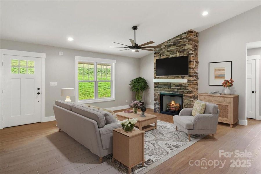 Virtually Staged Living Area