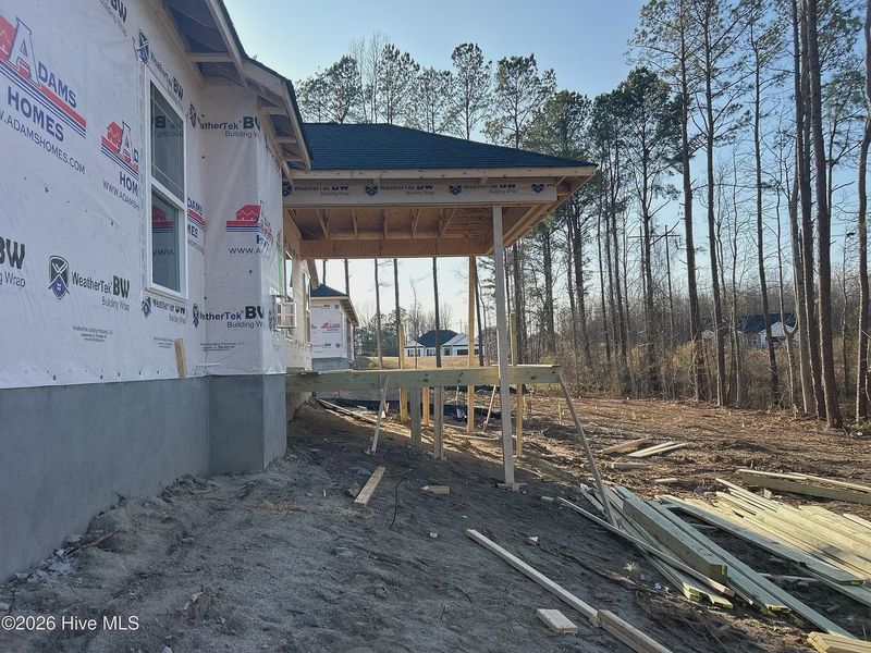 In-progress construction of a new home in Harvest Creek, Nashville, NC (Image 36). In-progress construction of a new home in Harvest Creek, Nashville, NC (Image 36).