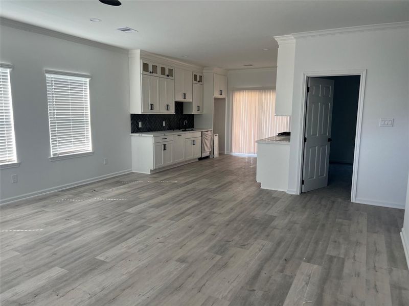 Open concept kitchen living area