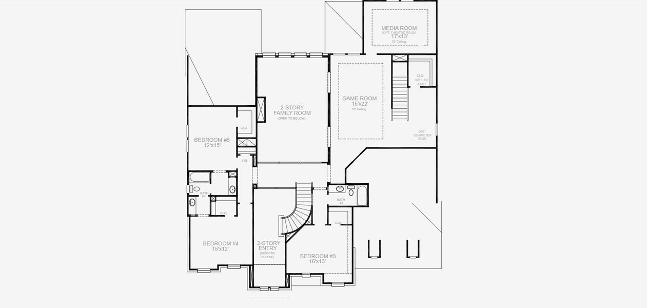 2D floor plan layout for the 4891W by Perry Homes in Briarley 70', Montgomery, TX (Image 4). 2D floor plan layout for the 4891W by Perry Homes in Briarley 70', Montgomery, TX (Image 4).
