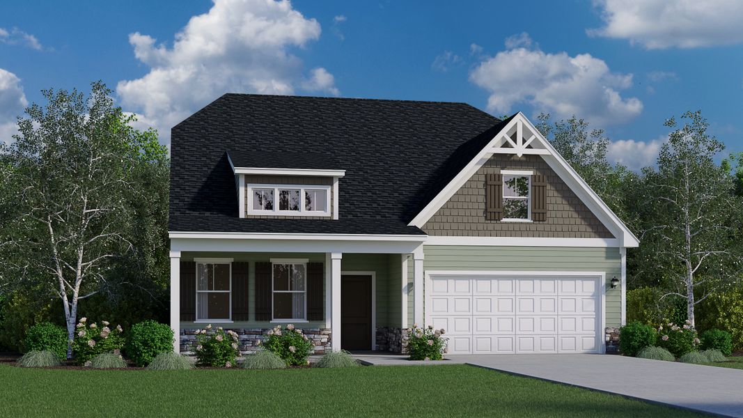 Representative exterior photo of a completed home built from the Reedy by Veranda Homes in Hitchcock Preserve 60', Aiken, SC (Image 24).