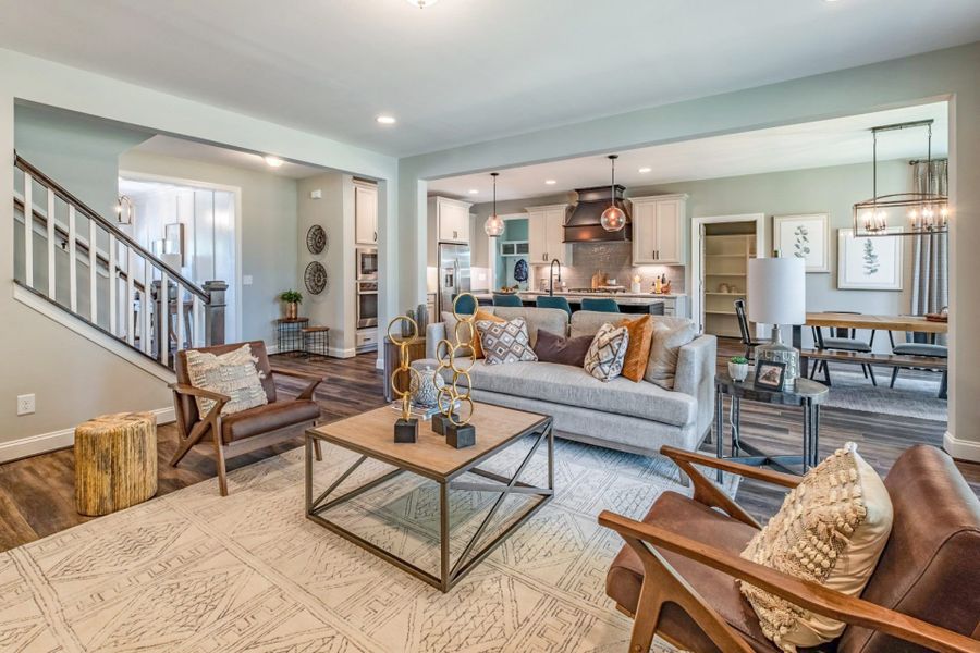 7 The Galloway By HHHunt Homes Family Room and Stairs