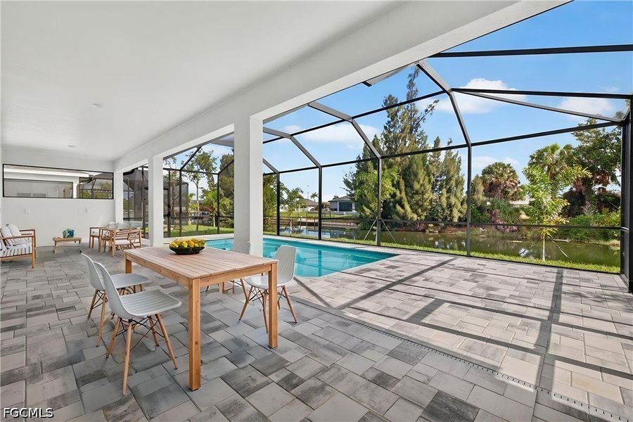 Exterior details and patio area of a home in Cape Coral, Cape Coral (Image 2). Exterior details and patio area of a home in Cape Coral, Cape Coral (Image 2).