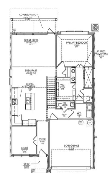 2D floor plan layout of this home in Bricewood, Helotes, TX (Image 2).