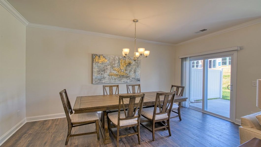 Furnished interior view inside a new home in Townes at Tap Root Farms, Fletcher (Image 6). Furnished interior view inside a new home in Townes at Tap Root Farms, Fletcher (Image 6).