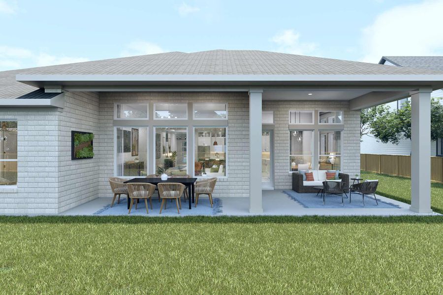 Representative exterior details of a home built from the The Marigold by David Weekley Homes in Dunham Pointe 65' Homesites, Cypress (Image 4).