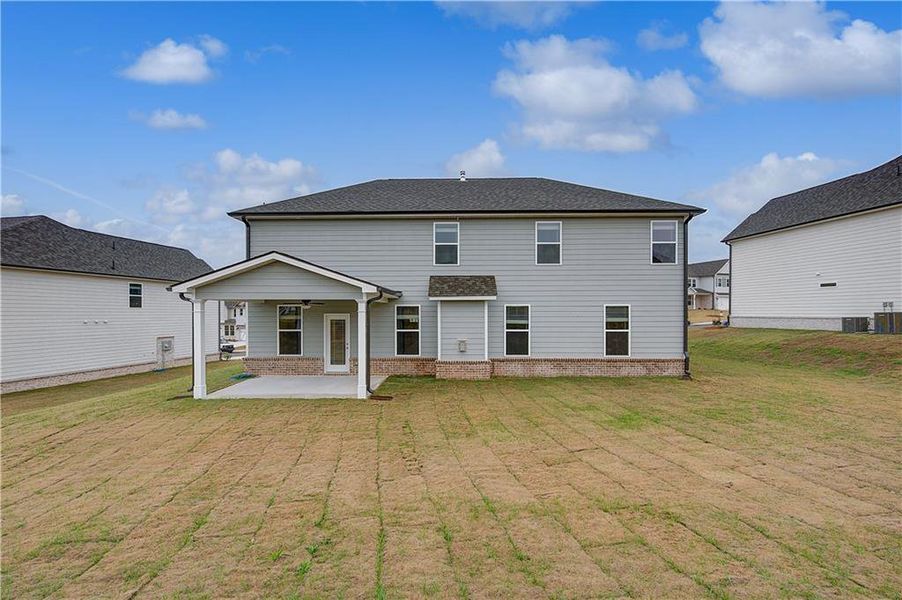 Exterior details and patio area of a home in Grandview at Millers Mill, Stockbridge (Image 3). Exterior details and patio area of a home in Grandview at Millers Mill, Stockbridge (Image 3).