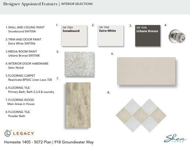 Sample of building materials used in homes in Legacy, League City (Image 7). Sample of building materials used in homes in Legacy, League City (Image 7).